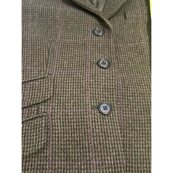 Lauren Ralph Lauren Wool Herringbone Equestrian Blazer Velvet  Vintage - Size6 - Picture 13 of 14